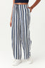 Blue Stripe Wide Leg Soft Trouser