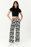 White Floral Wide Leg Soft Trouser - Select Fashion