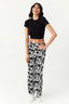 White Floral Wide Leg Soft Trouser - Select Fashion