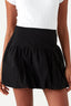 Black Bubble Hem Mini Skirt