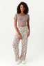 Multi Floral Wide Leg Soft Trouser