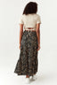 Multi Printed Textured Tiered Maxi Skirt