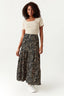 Multi Printed Textured Tiered Maxi Skirt