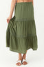 Khaki Crochet Trim Maxi Skirt - Select Fashion