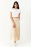 Stone Shirred Waist Crinkle Maxi Skirt - Select Fashion