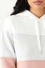 Nude Pink Panelled Colour Block Hoddie - Select Fashion