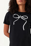 Black 3D Bow Front Tee