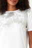 Optic White Foil Flower Silhouette Tee