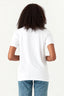 Optic White Foil Flower Silhouette Tee