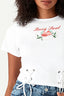 Optic White Berry Lattice Front Tee