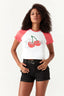 Multi Bisous Cherry Raglan Tee
