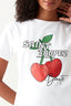 Optic White Saint Tropez Cherry Oversized Tee