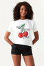 Optic White Saint Tropez Cherry Oversized Tee