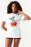 Optic White Saint Tropez Cherry Oversized Tee