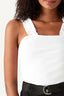 Optic White Frill Strap Sleeveless Bodysuit