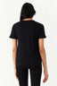 Black Diamante Mesh Panel Tee - Select Fashion