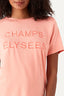 Spring Peach Champs Elysée Embroidered Tee