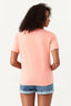 Spring Peach Champs Elysée Embroidered Tee