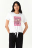 Optic White Good Things Tie Front Tee - Select Fashion
