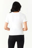 Optic White Tie Front Oversized Tee - Select Fashion