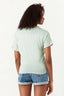 Spring Sage Tie Front Oversized Tee