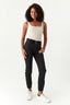 Black Front Pocket Denim Cargo Trousers