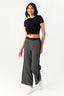 Black Panel Detail Pull On Trouser - Select Fashion