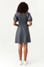 Blue Chambray Puff Sleeve Tea Dress