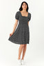 Mono Disty Puff Sleeve Dress - Select Fashion
