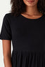 Black Side Split T-Shirt Dress - Select Fashion