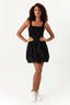 Black Bubble Hem Dress
