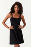 Black Sleeveless A-Line Dress
