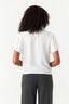 White Tie Front Lotus Blouse
