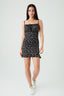 Mono Ditsy Print Milkmaid Dress