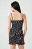 Mono Ditsy Print Milkmaid Dress