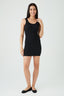 Black Textured Rib Bodycon Dress