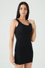 Black Textured Rib Bodycon Dress