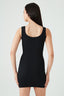 Black Textured Rib Bodycon Dress