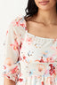 Neutral Floral Chiffon Ra Ra Dress - Select Fashion