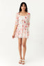 Neutral Floral Chiffon Ra Ra Dress - Select Fashion