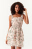 Multi Printed Sleeveless Chiffon Ra Ra Dress