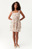 Multi Printed Sleeveless Chiffon Ra Ra Dress
