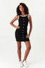 Mono Pocket Detail Rib Mini Bodycon Dress