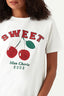 Ivory Sweet Cherry Oversized Tee