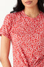 Multi Allover Flower Tie Front Tee - Select Fashion
