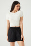 IVORY WEB JACQUARD TEE