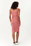 Red Printed Jersey Bodycon Dress