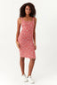 Red Printed Jersey Bodycon Dress