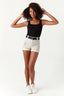 Grey Belted Cargo Short