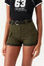Khaki Belted Cargo Short